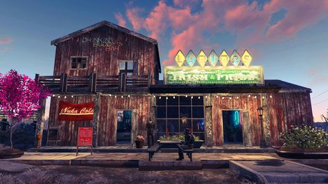 Fallout 76 Builds, Fallout 4 Settlement Builds, Fallout 4 Settlement Ideas Sanctuary, Fo76 Camp, Fallout 76 Camp Builds, Fo4 Settlements, Fallout 4 Locations, Enclave Fallout, Fallout 4 Tips