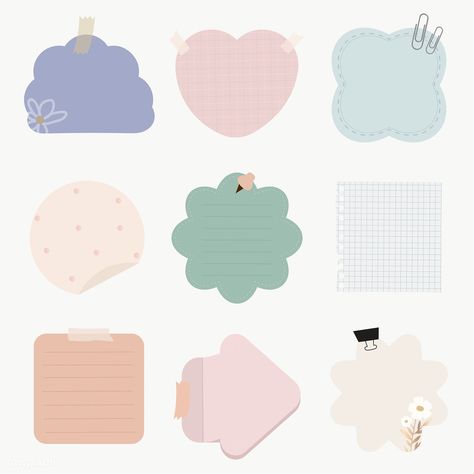 Set of notepaper on transparent | premium image by rawpixel.com / Chayanit Notepaper, Note Writing Paper, Writing Paper Printable, Memo Paper, Notes Art, Stickers Kawaii, Notes Planner, Notes Inspiration, Paper Background Texture