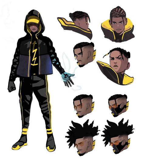 Virgil “Static” Hawkins by Nikolas A. Draper-Ivey Nikolas Draper Ivey Static Shock, Superhero Character Concept, Static Shock Concept Art, Nikolas Draper Ivey Art, Black Superheroes Concept, Super Hero Design Concept Art, Concept Art Superhero, Nikolas Draper Ivey, Superhero Character Art