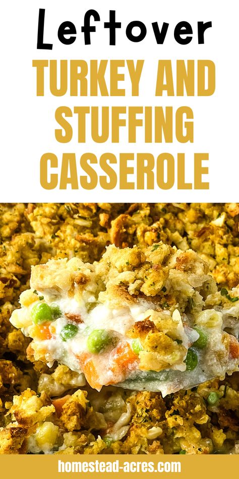 Turn Thanksgiving leftovers into a taste sensation with our best leftover turkey and stuffing casserole recipe. This quick and creamy dinner recipe is the perfect way to enjoy your turkey leftovers without any hassle. Say goodbye to boring meals and hello to this easy dinner idea. Packed with flavor, this turkey casserole is sure to become a family favorite. Don’t let those delicious Thanksgiving flavors go to waste, turn them into the best meals with this easy turkey recipe. Stuffing Turkey Casserole, After Thanksgiving Turkey Recipes, Turkey Leftover Casserole, Leftover Turkey And Stuffing, Leftover Turkey Stuffing Recipes, Chopped Turkey Recipes, Turkey Dinner Casserole, Leftover Turkey Tenderloin Recipes, Turkey Breast Leftover Recipes