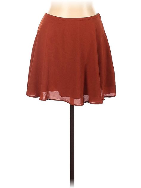 Forever 21 Casual Skirt Size: Large Bottoms - used. No Fabric Content, Solid | Forever 21 Casual Skirt: Orange Solid Bottoms - Size Large Forever 21 Skirts, Casual Skirt, Forever 21, Women Handbags, Ballet Skirt, Skirt, Orange, Handbags, Fabric