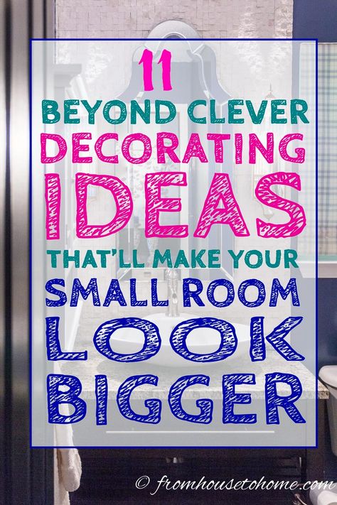 How To Make A Small Room Look Bigger Decorating Small Apartments, Small Room Look Bigger, Small Room Layouts, Small Space Decorating, Curved Floor Lamp, Room Look Bigger, Small Bedroom Decor Ideas, Glass Dining Room Table, Interior Decorating Tips