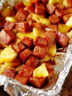 Baked Spam and Pineapple in Teriyaki Sauce | 14 Tasty Spam Recipes That Will Make You Love Spam Baked Spam And Pineapple In Teriyaki Sauce, Crescent Roll With Spam, Eggs And Spam, How To Cook Spam Recipes, Spam Tacos Recipe, Spam And Cabbage Recipe, Baked Spam Oven, Spam Noodle Recipes, Air Fryer Spam Recipes