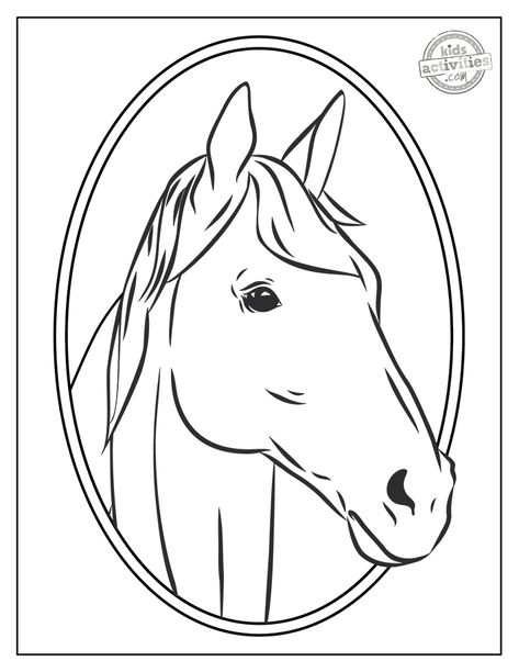 Realistic Free Printable Horse Coloring Pages Horse Template Free Printable, Horse Coloring Pages Free Printable, Coloring Pages Horses, Printable Horse Coloring Pages, Horse Template, Horse Coloring Books, Coloring Pictures For Kids, Stitch Coloring Pages, Space Coloring Pages