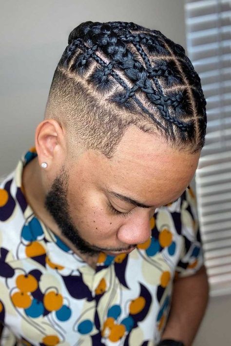 Braids For Men: 32 Modern Takes At Timeless And Manly Hairstyles ★ Box Braids Hairstyles Men, Braids Hairstyles Men, Young Mens Hairstyles, Box Braids Men, Side Haircut, Braids For Men, Braids With Fade, Braid Styles For Men, Boy Braids Hairstyles