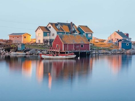 Nova Scotia Architecture, Sea Houses, Billy Jacobs, Canada Photography, Painting Reference, Canadian Travel, Fishing Villages, Newfoundland, Nova Scotia