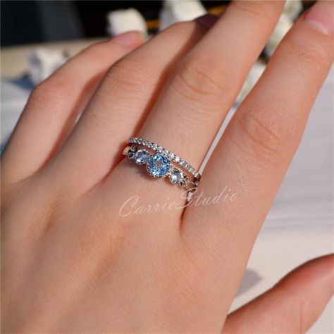 Sky Blue Rings, Sky Blue Topaz Engagement Ring, Topaz Wedding Ring, Sky Blue Topaz Ring, Swiss Blue Topaz Ring, Blue Topaz Engagement Ring, Sterling Silver Wedding Rings, Topaz Engagement Ring, Dream Engagement