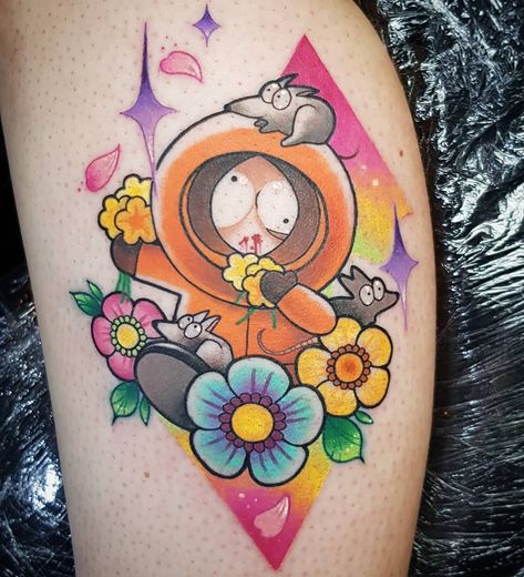 Cute Tiny Tattoos Simple, South Park Tattoo, Tattoos Cool, Green Aesthetic Tumblr, Tattoos Simple, Kenny Mccormick, Kenny South Park, South Park Funny, Cute Tiny Tattoos