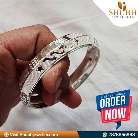 ✅ Customised Name Design ✅ Silver Kada ✅ For Men ✅ 30 gm ✅ Exclusive at Shubh Jewellers Ideal for personal style and elegance, this kada is a meaningful and unique accessory. To shop now with Shubh Jewellers, message us on WhatsApp at 7878955968 or visit our website www.shubhjeweller.com #ShubhJewellers #CustomisedKada #SilverJewelry #MensStyle #ShopNow Silver Kada For Men, Silver Kada, Silver Chain For Men, Name Design, Timeless Accessories, Design Silver, Chains For Men, Accessories Unique, Pure Silver