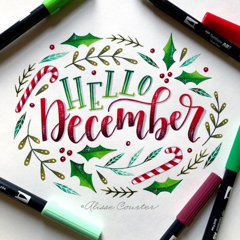 Hello December Tumblr, December Journaling, Hello December Images, Hello December Quotes, Tombow Pens, December Pictures, December Bullet Journal, December Wallpaper, December Quotes