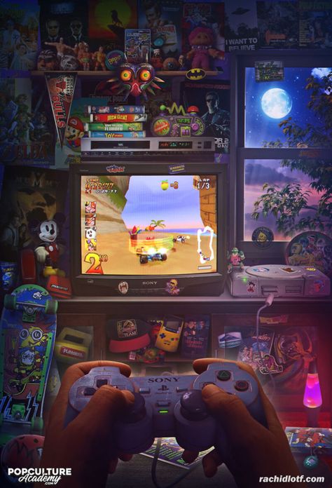 90s Video Games, Retro Games Wallpaper, Street Fighter Game, Crash Team Racing, 90s Pop Culture, Adventure Time Characters, Indian Illustration, Course Launch, Retro Gaming Art