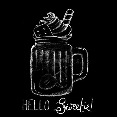 Smoothie Menu, Cream Pastry, Glass Illustration, Iced Coffee Drinks, Ice Art, Ice Coffee, Creamy Desserts, Sketch Ideas, Free Illustration