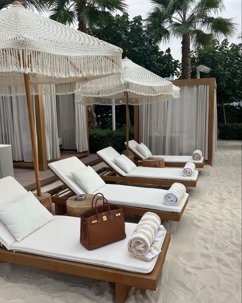 Beach Club Aesthetic, Tia Lineker, Aesthetic Dubai, Aesthetic Day, Resort Design Plan, Farm Cabin, Club Aesthetic, Resort Design, Luxury Lifestyle Dreams