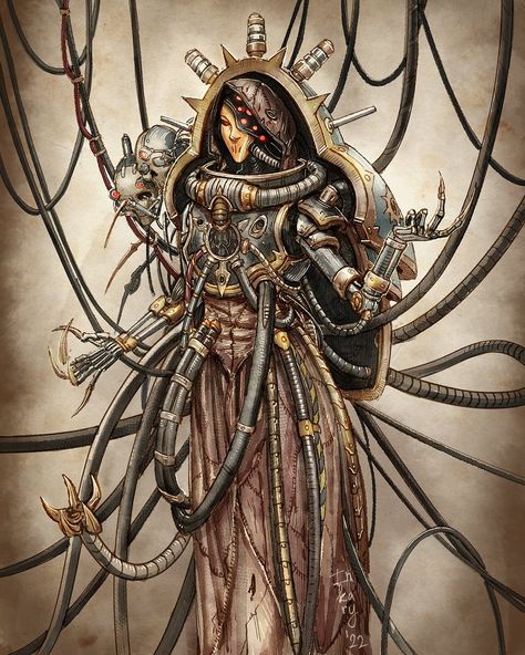 Dark Mechanicus, Eldar 40k, Space Knight, Adeptus Mechanicus, Warhammer 40k Art, Warhammer Art, Warhammer 40k Artwork, Warhammer 40000, In The Flesh