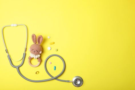 Pediatrics concept stethoscope and toy o... | Premium Photo #Freepik #photo #baby #medical #doctor #health Medical Wallpaper, Medical Doctor, Light Background, Lights Background, Premium Photo, Pediatrics, Medicine, Medical, Stock Photos