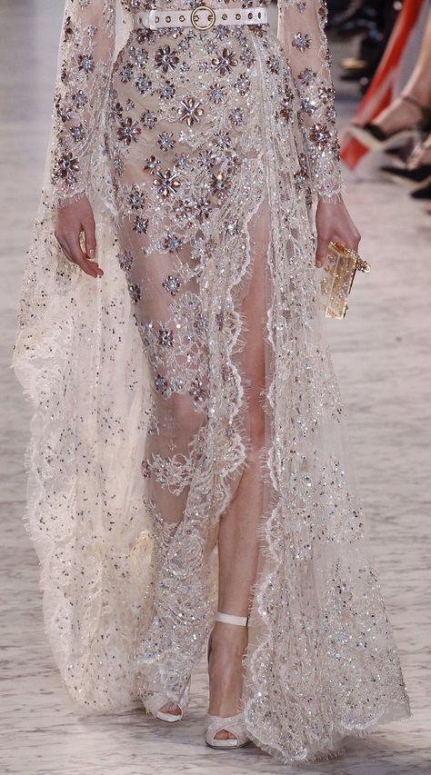 Elie Saab - Spring 2017 Couture (Details) Elie Saab Haute Couture, Elie Saab Spring, Elie Saab Couture, Dress Photo, Aesthetic White, Dress Aesthetic, Couture Details, Vestidos Vintage, Elegant Chic