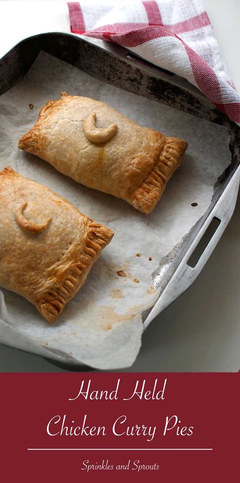 Hand Held Chicken Curry Pies Curry Pie Recipe, Curry Pies, Chicken Hand Pies, Pastry Case, Mild Curry, Hand Pies Savory, Savory Pies Recipes, Hand Pie, Pies Maker