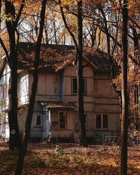 Abandon House, Nice Backgrounds, Abandoned Cabin, Autumn Aesthetic, Abandoned Houses, Cool Backgrounds, Fall Vibes, Short Film, Happy Halloween