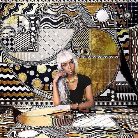 lina viktor Lina Viktor, Magic Board, Dj Night, Art Nouveau Pattern, Bold Artwork, Afro Art, Egyptian Art, African American Art, Shoot Inspiration