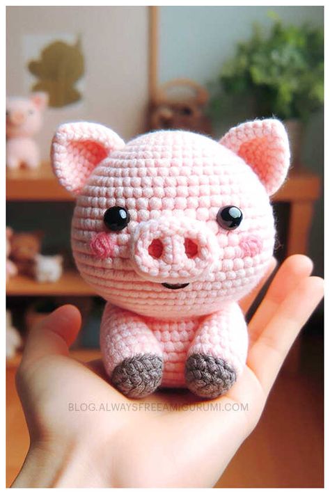 Amigurumi Peppa Pig Crochet Free Pattern Pig Amigurumi Free Pattern, Crochet Pig Amigurumi, Pig Amigurumi, Crocheted Cow Pattern, Keychain Patterns, Reverse Single Crochet, Crochet Pig, Crochet Keychain Pattern, Crocheted Items