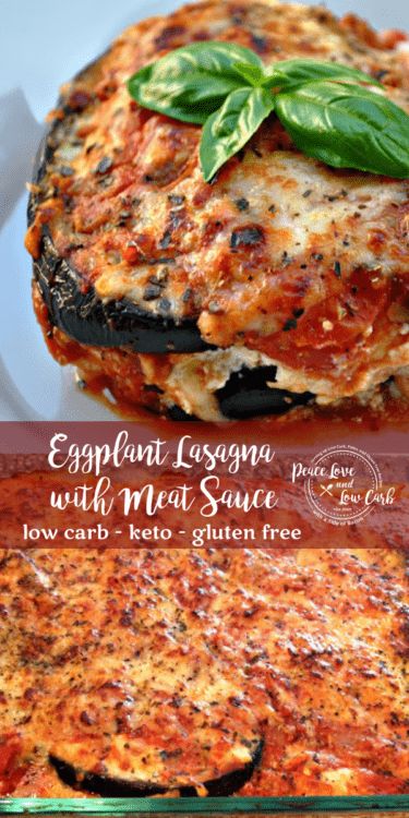 Eggplant Lasagna With Meat, Lasagna With Meat Sauce, Peace Love And Low Carb, Low Carb Lasagna, Cena Keto, Eggplant Lasagna, Salad Buah, Meat Sauce Recipes, Keto Lasagna