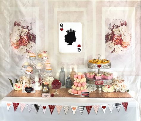 Royal Birthday Invitation, Queen Of Hearts Party, Valentine Party Invitations, Valentines Party Food, Bachelorette Party Invite, Valentine Backdrop, Backdrop Fabric, Valentine's Party, Party Queen