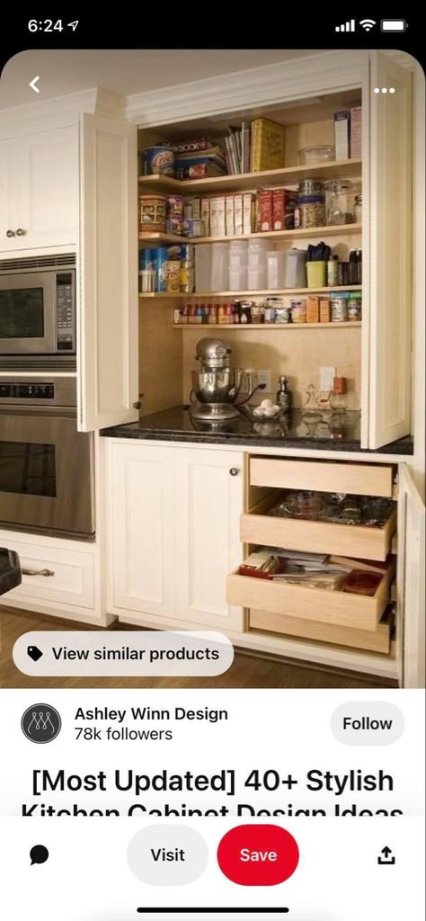 Baking Counter In Kitchen, Baking Center In Kitchen, Pantry Coffee Station, Kitchen Baking Center, Kitchen Baking Station, Baking Appliances, Baking Cupboard, Baking Center, Simple Kitchen Cabinets