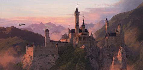 ArtStation - Académie de Beauxbâtons - Establishing shot, Jeremy Paillotin Castle Architecture, Triwizard Tournament, Wizard School, Landscape Concept, Fantasy City, Fantasy Castle, Fantasy Places, Wizarding World Of Harry Potter, High Fantasy