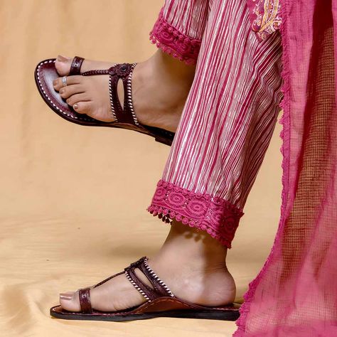 "Step into elegance with our Women's Genuine Leather Kolhapuri Chappal - Radiant Plum Kolhapuri Charm. These beautifully handcrafted chappals combine traditional design with contemporary style." To shop do visit: www.kalapuri.com for new customer use coupon code: "First10" to get 10% off and up to 10% off on prepaid orders #kalapuri #KolhapuriChappal #RadiantPlum #LeatherFootwear #HandcraftedShoes #TraditionalWear #IndianFashion #GenuineLeather #EthnicStyle #FootwearFashion #ChappalLove #... Ethnic Fashion, Traditional Design, Coupon Code, Indian Fashion, Contemporary Style, Plum, Fashion Shoes, Genuine Leather, Sandals