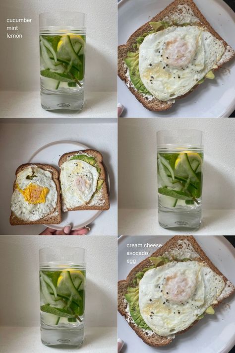 Summer Drinks Healthy, Cream Cheese On Toast, Breakfast Ideas Healthy Clean Eating, Cream Cheese Toast, Girl Breakfast, Ice Coffee Cup, Tumbler Glasses, Coffee Ice, Milk Coffee