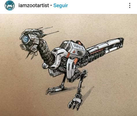 Robot Dinosaur Concept Art, Robot Animal Drawing, Mecha Dinosaur, Mech Monster, Mecha Dragon, Robot Bird, Gaming Illustration, Robot Animals, Robot Dragon