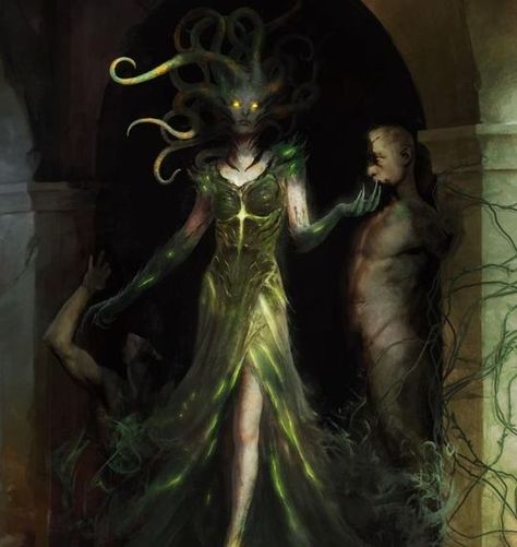 Medusa Medusa Gorgon, Medusa Art, Mtg Art, Fantasy Role Playing, Dnd Monsters, 다크 판타지, Monster Concept Art, Mystical Creatures, Monster Art