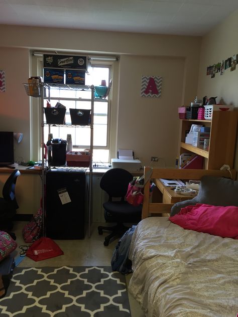 Havighurst Hall Room 304, 2015 Havighurst Hall Miami University, Miami University Ohio Dorm Room, Miami University Ohio, Boys Dorm Room, College Dorm Room Inspiration, Dorm Room Styles, Hall Room, Miami University, Dorm Room Inspiration