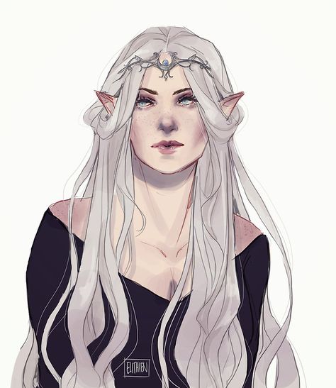 . Weiblicher Elf, Snow Elf, Woodland Realm, Female Elf, Elf Art, High Elf, Dungeons And Dragons Characters, Thranduil, Arte Fantasy