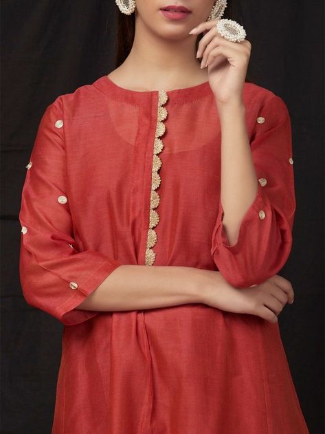 230+ Latest Kurti Neck Designs For Salwar Suit (2021) Images with Patterns Neck Designs For Salwar, Khadi Fabric, Girls Kurti, Indian Kurti Designs, Chanderi Kurta, Latest Kurti, Designer Kurti Patterns, Simple Kurti Designs, Neck Designs For Suits