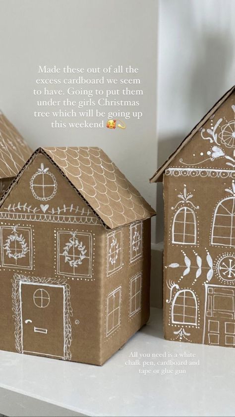 Cardboard Houses, The Best Dessert, Christmas Gingerbread House, Christmas Feeling, Best Dessert, Christmas Inspo, Homecoming Proposal Ideas, Wonderful Time Of The Year, Wrapping Ideas