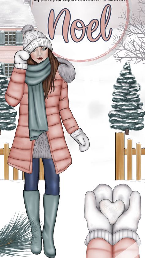 Ideas For Winter Outfits, Dress Illustration Design, Children Fashion Sketch, Beautiful Pencil Sketches, Outfits For Teenage Guys, Christmas Photo Album, Women's Winter Outfits, Book Art Projects, Recollections Planner