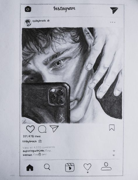 | Sam and Colby | Drawing | sketch | youtube | youtuber | ghosthunting | paranormal | instagram | art | fan art | brennan | exploringwithjosh | black artist Colby Cheese, Art Fan, Fangirl Problems, Colby Brock, Sam And Colby, Fan Art Drawing, Black Artists, Instagram Art, Sketchbook Art Inspiration