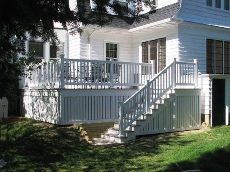 Deck Skirts, Porch Skirting, Deck Skirt, Deck Skirting Ideas, Deck Enclosures, Skirting Ideas, House Skirting, Sunken Patio, Deck Skirting