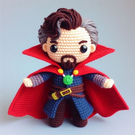 Crochet Marvel Characters, Marvel Crochet Patterns Free, Superman Crochet Pattern, Amigurumi Marvel, Crochet Marvel, Crochet Doctor, Marvel Crochet, Crochet People, Crochet Unicorn Pattern Free