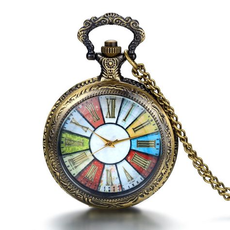 JewelryWe Retro Wheel Roman Numeral Steampunk Quartz Pocket Watch Pendant Long Sweater Necklace 30" $2.99 Steampunk Pocket Watch, Watch Pendant, Steampunk Pendant, Pocket Watch Necklace, Sweater Necklace, Fob Watch, Vintage Pocket Watch, Watches Unique, Pocket Watches