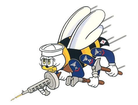 Seabees Logo Seabees Logo, Us Navy Seabees, Navy Car, Navy Seabees, Military Stickers, Navy Emblem, Go Navy, Military Girlfriend, Wounded Warrior Project