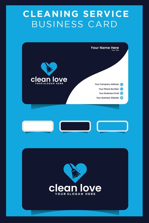 Business Card for Cleaning Service is to promote advertise for every cleaning service holder. It has a soothing color scheme and a modern, minimalist style. The card's back lists the services provided, such as home and commercial cleaning, carpet cleaning, upholstery cleaning, and window cleaning, while the card's front displays the business's logo and contact details. Customers may quickly review the card to learn more about the company's offerings. Carpet Company Logo, Dry Cleaning Business, Service Business Card, Hair Salon Logos, Corporate Logo Design, Pharmacy Design, Cleaning Business Cards, Service Business, Modern Minimalist Style