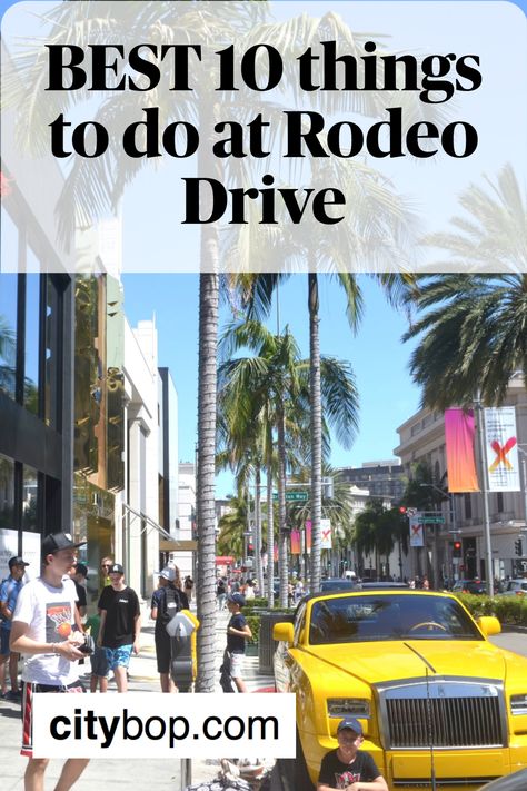 I discovered so many cool things to do at Rodeo Drive in Beverly Hills!  Check out my top 10 list at citybop.com.  #rodeodrive #rodeodrivecalifornia #rodeodrivelosangeles #rodeodrivebeverlyhills #rodeodrivethingstodo #thingstodoonrodeodrive #thingstodoinbeverlyhills #thingstodoinbeverlyhillscalifornia #thingstodoinbeverlyhillswhattodo Things To Do In Beverly Hills California, Rodeo Drive Los Angeles, Rodeo Drive Aesthetic, Beverly Hills Aesthetic, Rodeo Drive Shopping, Beverly Hills Sign, La Things To Do, Los Angeles Itinerary, Rodeo Drive Beverly Hills