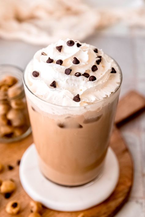 Cookie Dough Coffee Syrup Recipe, Cookie Dough Coffee, Blended Coffee Recipes, Healthy Coffee Creamer, Easy Cookie Dough, Healthy Cookie Dough, 2024 Recipes, Protein Coffee, Carob Chips