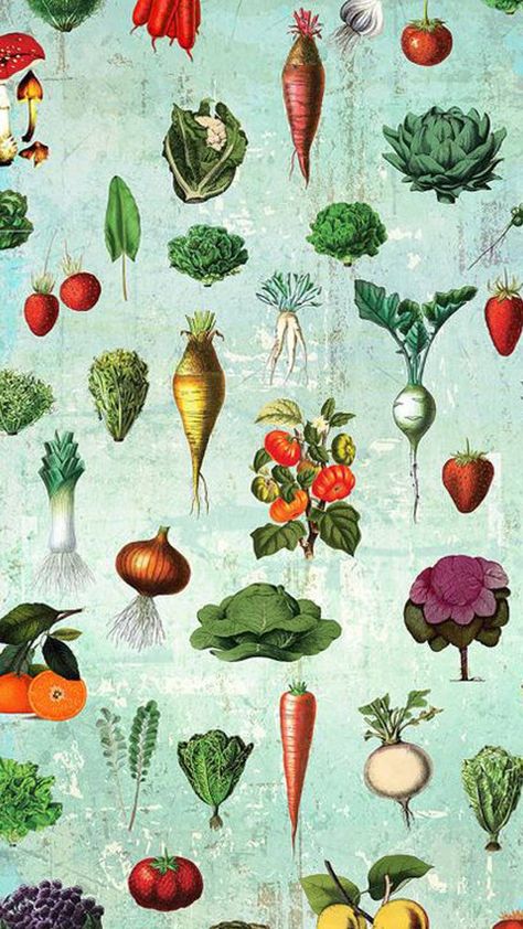 #vegetarian #vegetarianmeals #vegetarianindo #vegetarianporn #VegetarianDish #vegetarianismz Veggie Wallpaper, Vegetable Wallpaper, Vegetable Print, Vegetable Illustration, Vegetable Prints, Vegan Nutrition, Collage Background, Wall Papers, Pantry Design