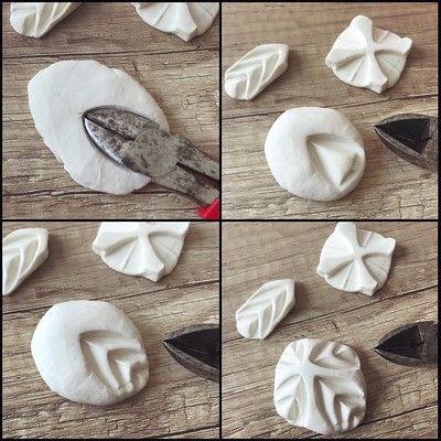 Texture Tools, Homemade Clay, Clay Stamps, Ceramic Texture, Polymer Clay Jewelry Tutorials, Clay Texture, Polymer Clay Tools, Metal Clay Jewelry, Polymer Clay Jewelry Diy