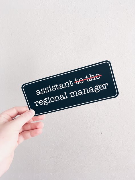 Assistant To The Regional Manager, The Office Michael Scott, Office Michael Scott, Jim And Pam, Regional Manager, The Office Stickers, The Office Show, Vinyl Bumper Stickers, Month Stickers