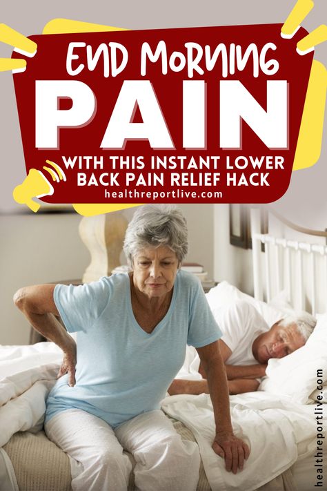 End Morning Pain With This Instant Lower Back Pain Relief Hack Low Back Pain Relief, Severe Back Pain, Chronic Pain Management, Causes Of Back Pain, Pain Relief Remedies, Sciatica Relief, Back Hurts, Back Pain Remedies, Upper Back Pain