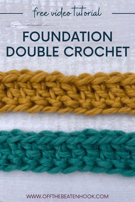 How to Foundation Double Crochet (fdc): A Beginner's Guide Foundation Double Crochet How To Make, Standing Double Crochet Tutorial, No Chain Double Crochet, Half Double Crochet Foundation Chain, How To Make A Double Crochet Stitch, Crochet Foundation Double Crochet, Foundation Double Crochet Tutorials, Foundation Double Crochet, Double Chain Crochet Tutorial